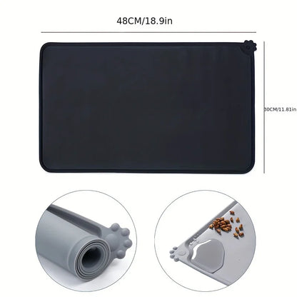 Non-Slip Pet Feeding Mat | Waterproof Silicone Bowl Mat for Dogs & Cats