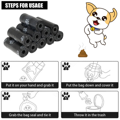 Dog Waste Bags with Dispenser | Thick & Leak-Proof Poop Bags